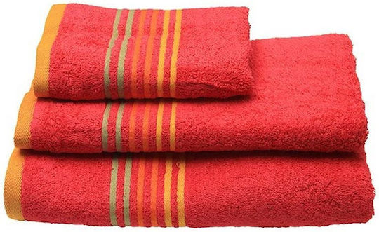 Sunshine Πετσέτα Χεριών Stripes 40x60εκ. Fuchsia Βάρους 600gr/m²