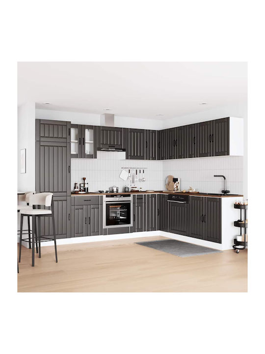14 Piece Kitchen Cabinet Set Lucca Black Manufa...