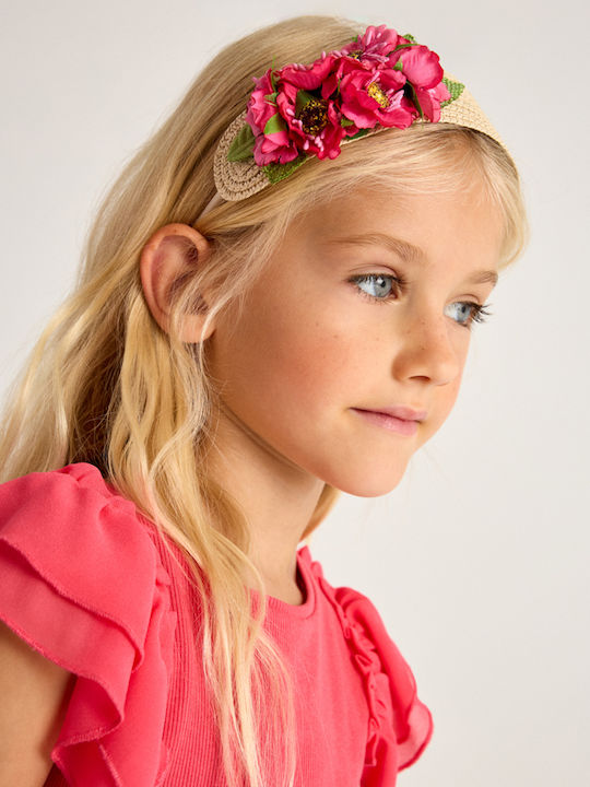 Mayoral Kinder Haarband mit Blume Fuchsia 1Stück