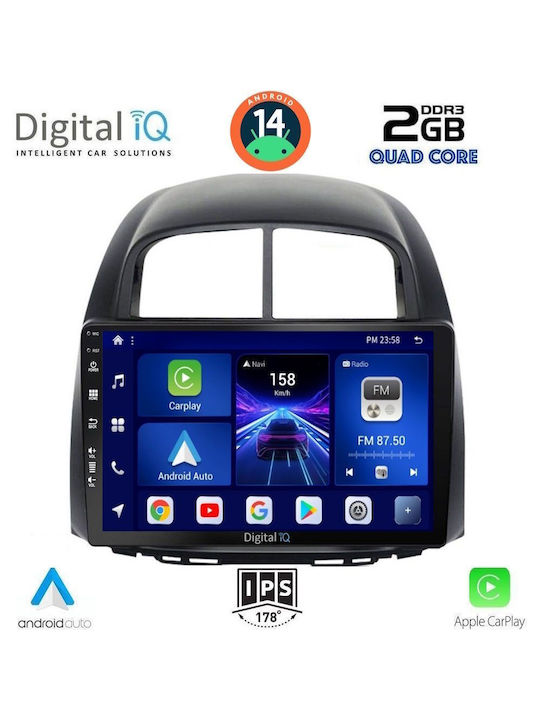 Digital IQ Ηχοσύστημα Αυτοκινήτου για Daihatsu Sirion 2006-2012 (Bluetooth/USB/WiFi/GPS/Apple-Carplay/Android-Auto) με Οθόνη Αφής 10"
