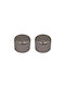 Grace Curtain wood end made of Metal Silver 2pcs