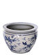Atmosphera Porc.flower Pflanzentöpfe Metall Blau 42x42cm