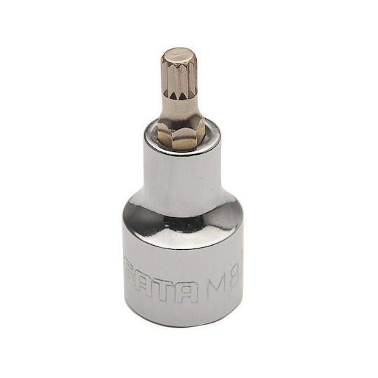 Sata Καρυδάκι με Μύτη Spline και Καρέ Υποδοχής 1/2'' Μέγεθος M14
