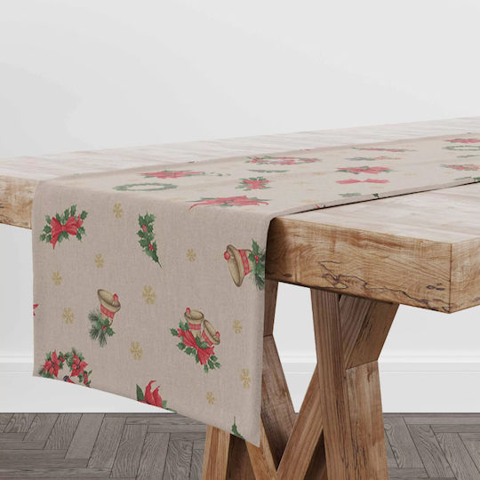 Weihnachtsläufer Beige 2,5m x 34cm 491160-2