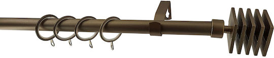 Grace Extendable Metallic Curtain Pole Single Φ19mm 120-210cm Gold Mat