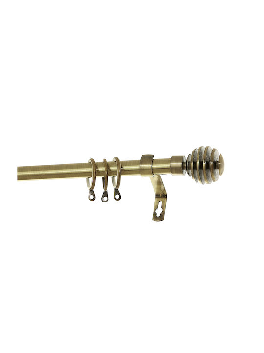 Grace Ausziehbar Metallisch Vorhangstange Einfach Φ19mm 120-210cm Bronze