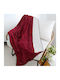 Κουβέρτα Γούνινη Μονή 160x220εκ. Wine Red