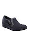 Anatomische Damen Slip-Ons Leder Schwarz