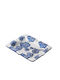 Aschenbecher Blau Porzellan Blume 13x10,5cm