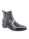 Stiefeletten Damen aus Lackleder Schwarz