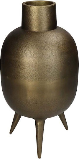 JK Home Decoration Decorative Aluminum Vase Gold 15.5x15.5xH29cm