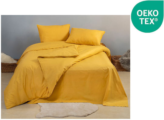 Easy Home Set King Size 4Stück 260x240cm Mustard