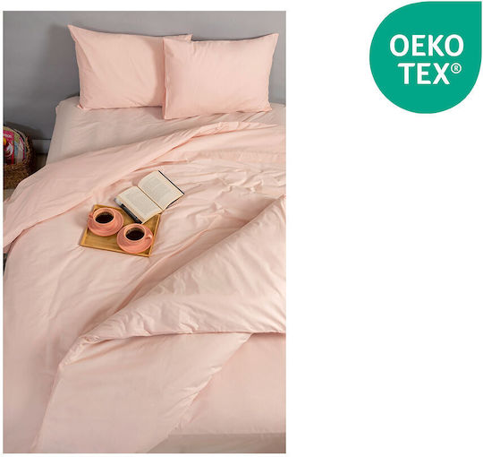 Easy Home Σετ Σεντόνια King Size 260x240εκ. Ροζ (4τμχ)