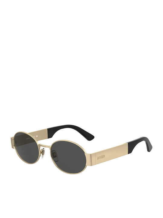 Moschino Unisex Γυαλιά Ηλίου με Χρυσό Μεταλλικό Σκελετό και Γκρι Φακό MOS185/S 000/IR