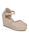 Damenplattformen im Espadrilles-Stil Beige