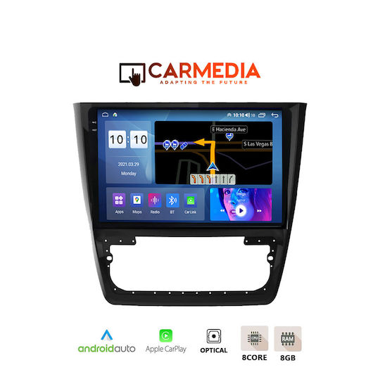 Carmedia Car Audio System for Skoda Yeti 2014 (Bluetooth/USB/AUX/WiFi/GPS/Apple-Carplay/Android-Auto) with Touch Screen 10.36"