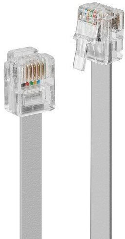 Lindy Flat Telephone Cable RJ11 6P4C 15m (34227)