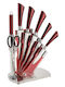 Royalty Line Knife Set with Base made of Stainless Steel 8 Pieces