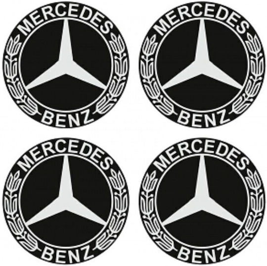 Стикер за джанти Mercedes 4 бр. 55мм OEM черен