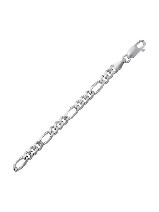 VTJ Ασημένια Αλυσίδα Λαιμού Λεπτή Πάχους 4.55mm και Μήκους 55cm
