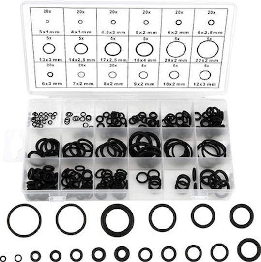 225-Piece O-ring Seal Kit Plastic Case 1110-22