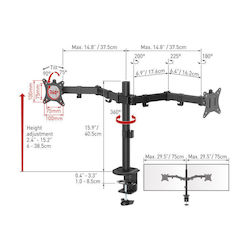 Barkan M142T Monitor Stand Desk Mounted up to 32"