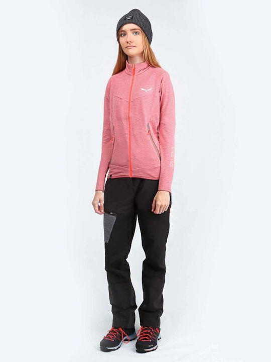 Pedroc Pl R Fz Fleece Γυναικεία Ζακέτα με Φερμουάρ σε Ροζ Χρώμα