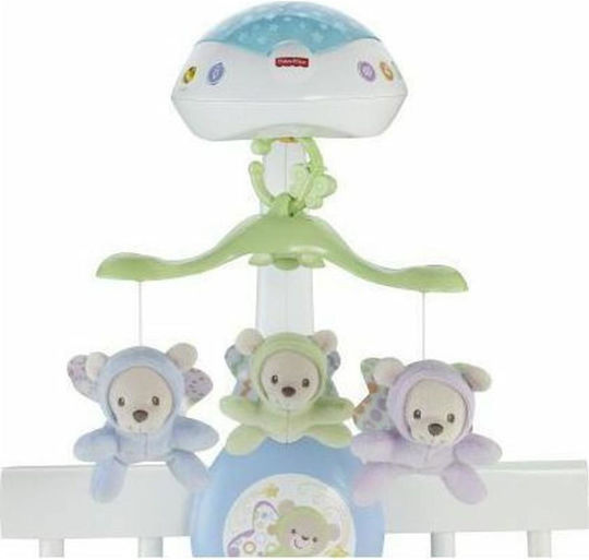 Fisher Price Mobile for Cot with Music and Rotation Teddy bears for 0++ Months