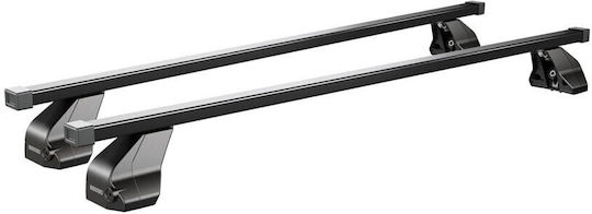 Menabo Bare De Acoperiș Pentru Mașină Oțel 112 Cm Pentru Nissan X-Trail Note 5D 2013+ Set Cu Picioare Negre