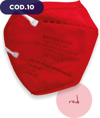 Sibilla Protective Mask FFP2 Red 10pcs