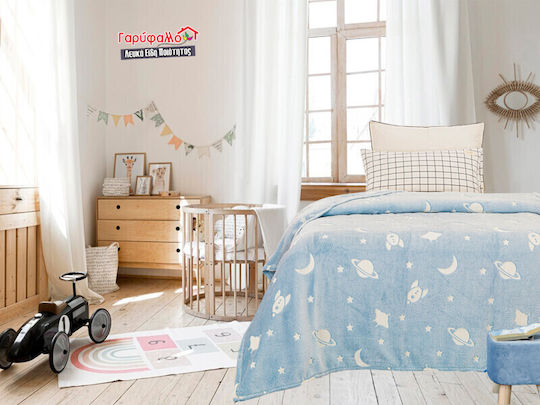 Decke Vlies Leuchtend Blue 220x160cm