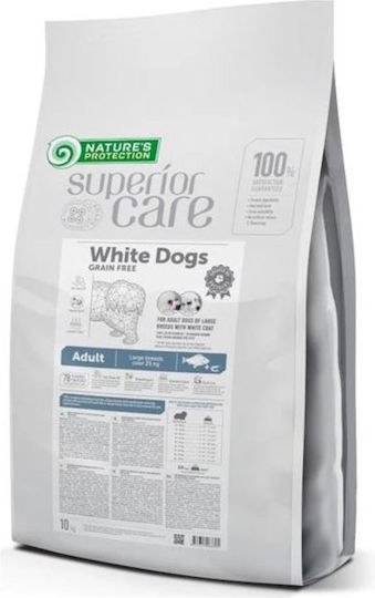 Nature's Protection White dog 10kg Trockenfutter ohne Getreide für erwachsene Hunde großer Rassen mit Fisch