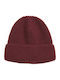 Beanie Beanie Knitted in Burgundy color