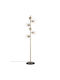 Opviq Fazli Floor Lamp H163xW35cm. with Socket for Bulb E14 Yellow