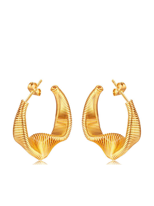 Women's Earrings Stainless Steel Gold Plated Silverline 0130552701