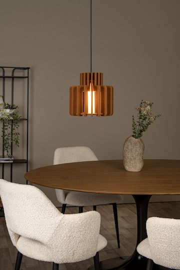 Lucide Lightning Rollo Pendant Light Orange with Socket E27 40x40x150cm