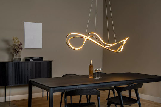 Lucide Lightning Sardana Κρεμαστό Φωτιστικό Χρυσό LED με Θερμό Λευκό Φως