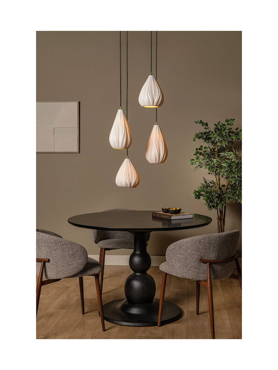 Lucide Lightning Cinzia Pendant Light White for 4 Bulbs E27 55.5x55.5x154cm