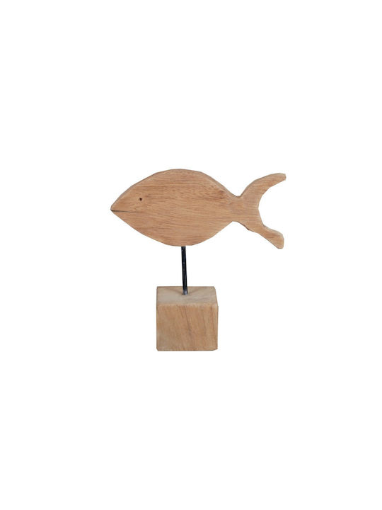 Wooden Decorative Fish H28xW28xD10cm