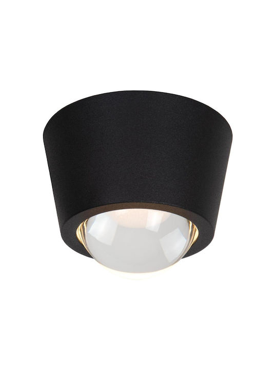 Lucide Lightning Rigon Πλαφονιέρα Οροφής Μαύρη με Ενσωματωμένο LED