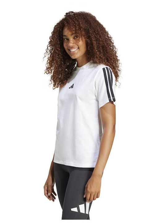 Essentials 3-Stripes Γυναικείο T-shirt Λευκό