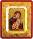 Jungfrau Maria Christus Glykophilousa "Geschnitzte Ikone Siebdruck Kategorie M-skf Nr. 000 Abmessung 8,5 cm x 10,0 cm" MDF-Holz-Ikone S&k Byzantinische Ikonen