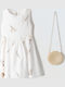 Children's Dress Sleeveless Set with Accessories White