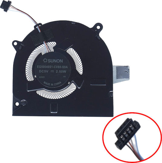 Laptop CPU Cooling Fan for LG Gram 2in1 16 16T90R 16T90R-K.ADB9U1 16T90R-K_AA78A1 16T90R-K.APB7U1 EG50040S1-CV80-S9A SOLDQ5D586M2015 4pin Code 81393