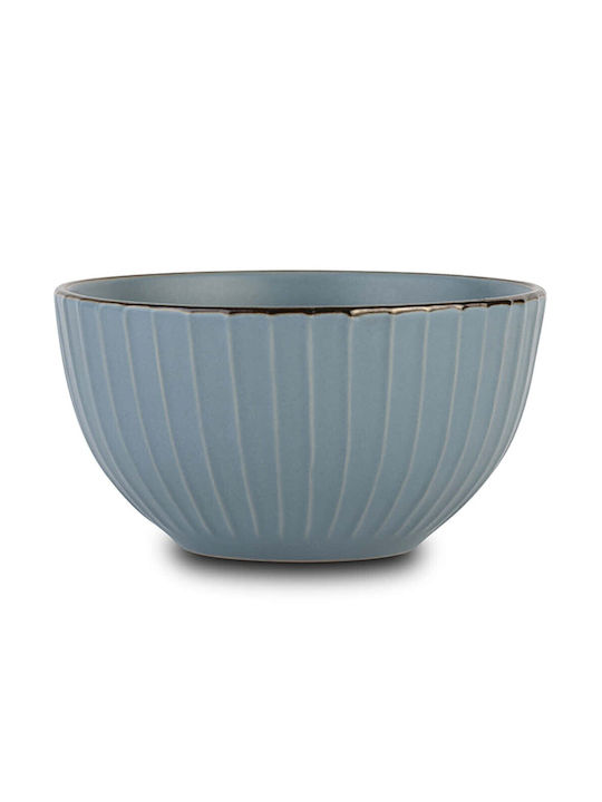Nava Serving Bowl Round Ceramic Blue with Diameter 14cm