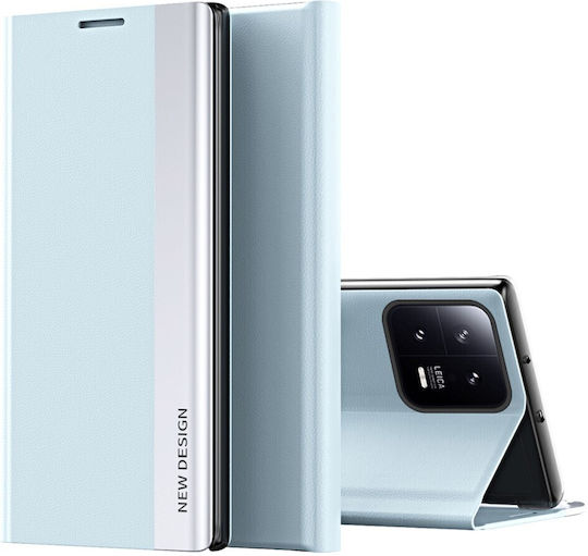 New Design Книга Кожа / Изкуствена кожа Светлосин (Xiaomi 13 Pro)