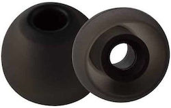 Replacement Silicone Earbud Covers Black S Set of 2 Pieces