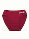 High-waisted Women's Slip Burgundy