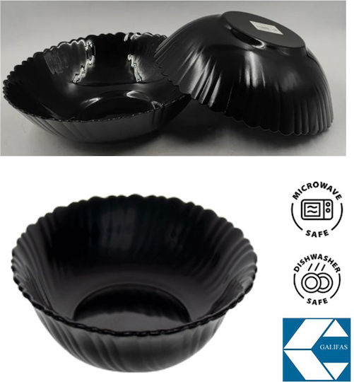 Galifas Salatieră Sticlă Neagră 20x7cm 1buc