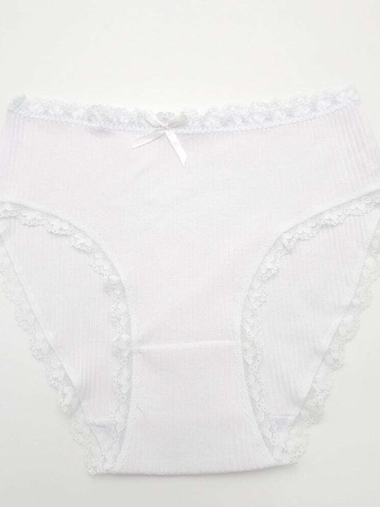 Power Flower Βαμβακερό Γυναικείο Slip με Δαντέλ...